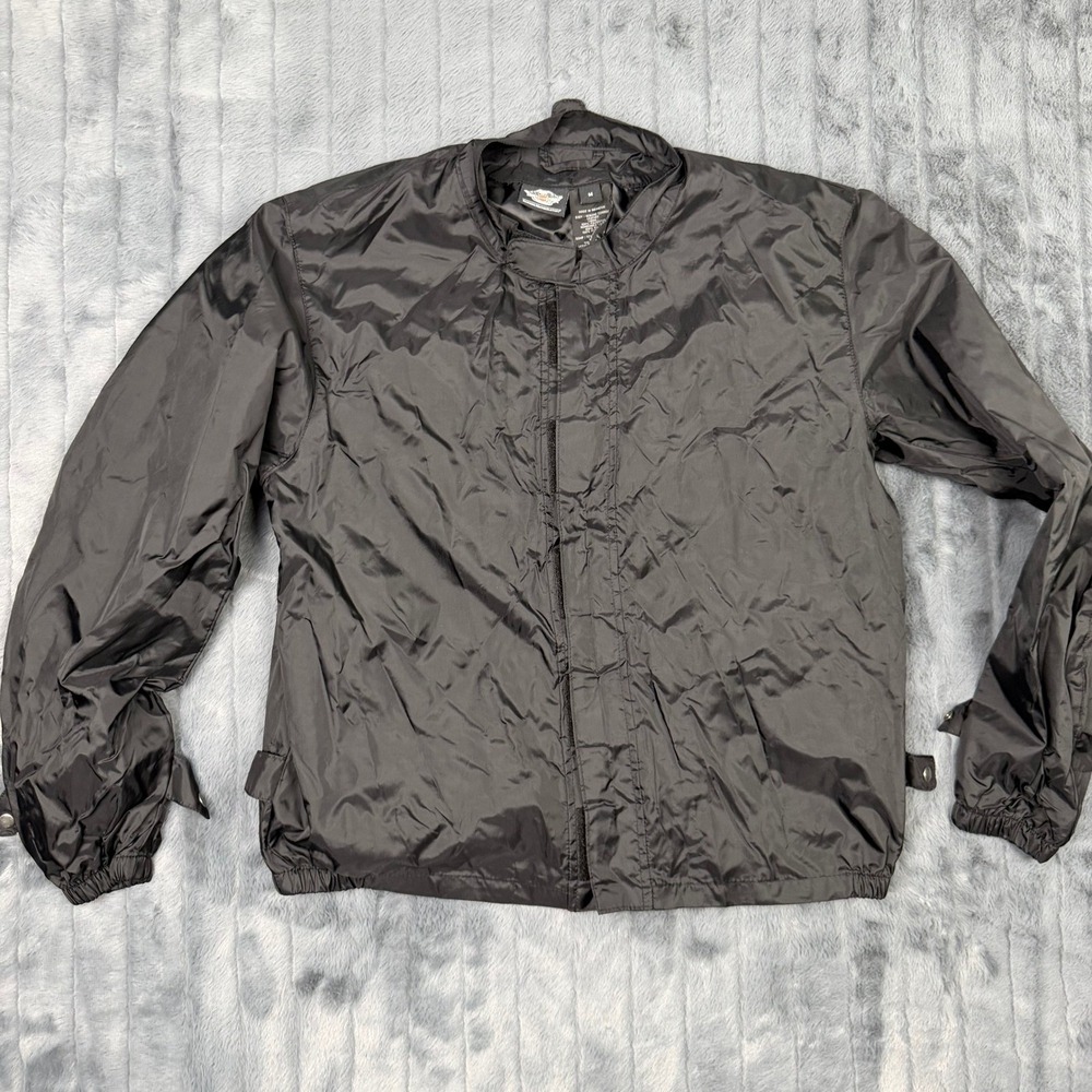 Harley-Davidson Mens Black Windbreaker Liner Jacket Size M Genuine MotorClothes